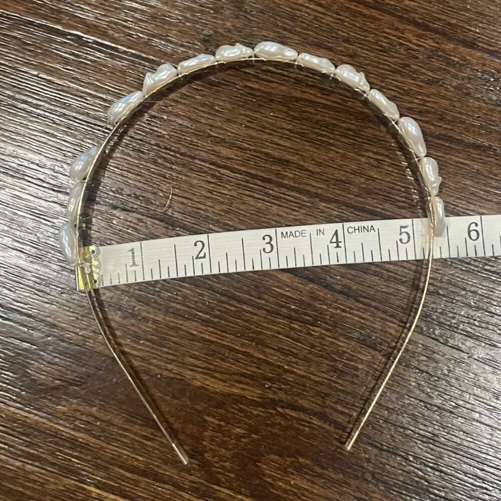 J.Crew Crewcuts Girls' Skinny Pearl Headband Gold Coquette Shimmery Nautical Fun